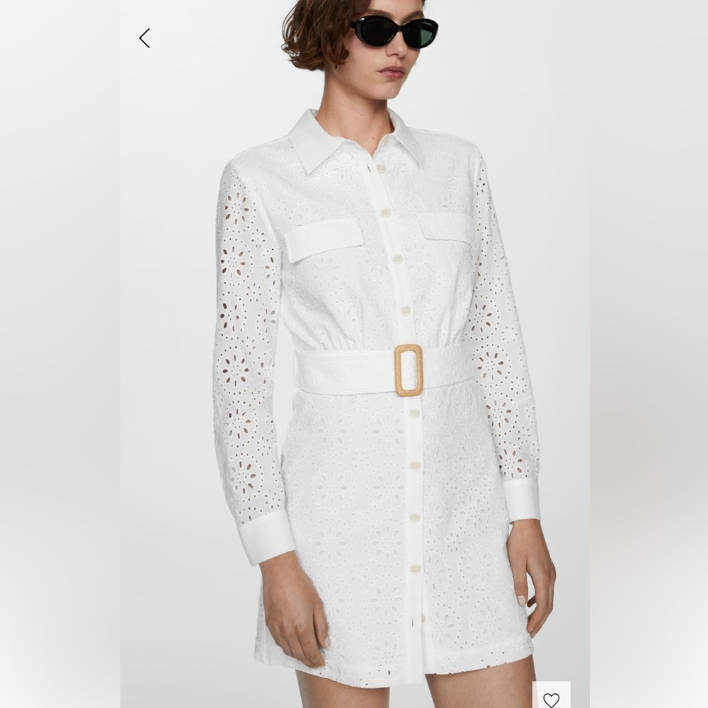 Mango White Mini dress